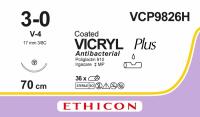 Викрил Плюс неокрашенный Ethicon М2 (3/0) 70 см, игла колюще-режущая ТАПЕРКАТ V-4, №36 - VCP9826H