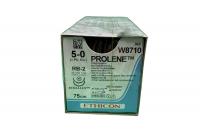Пролен синий Ethicon М1 (5/0) 75 см, две иглы колющие RB-2, №12 - W8710