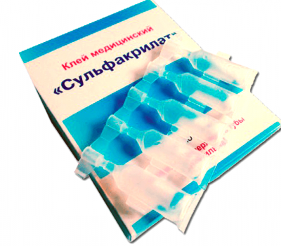 Сульфакрилат, клей медицинский, туба стерильная, 0.5 мл. (комплектуется стом. иглой), №5