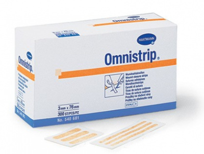 Полоски Hartmann Omnistrip 3х76 мм гипоаллергенные на операционные швы, №250