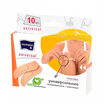 Пластырь Matopat Universal 1,9х7,6 см, №10