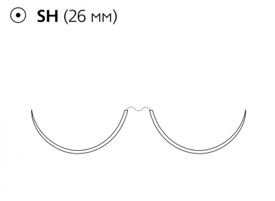 Пролен синий Ethicon М1 (5/0) 90 см, две иглы колющие SH, №36 - F1880