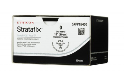 Стратафикс спиральный Ethicon М3.5 (0) 30 см, игла колющая CT-1, №12 - SXPP1B450