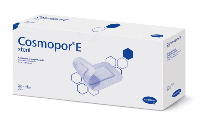 Повязка Hartmann Cosmopor E steril 8х20 см самоклеющиеся послеоперационная