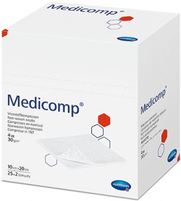 Салфетка Hartmann Medicomp steril 10х20 см нетканая стерильная, 50 шт.